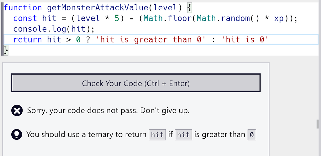 Learn Basic JavaScript by Building a Role Playing Game - Step 146 ...