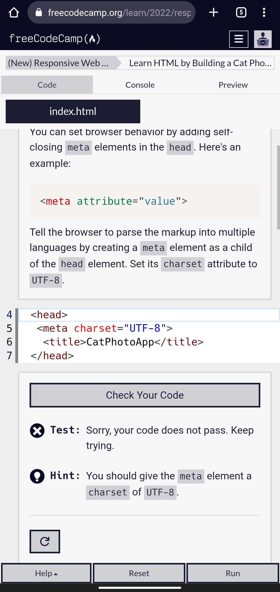 Learn html by building a cat photo app step 69 html css the