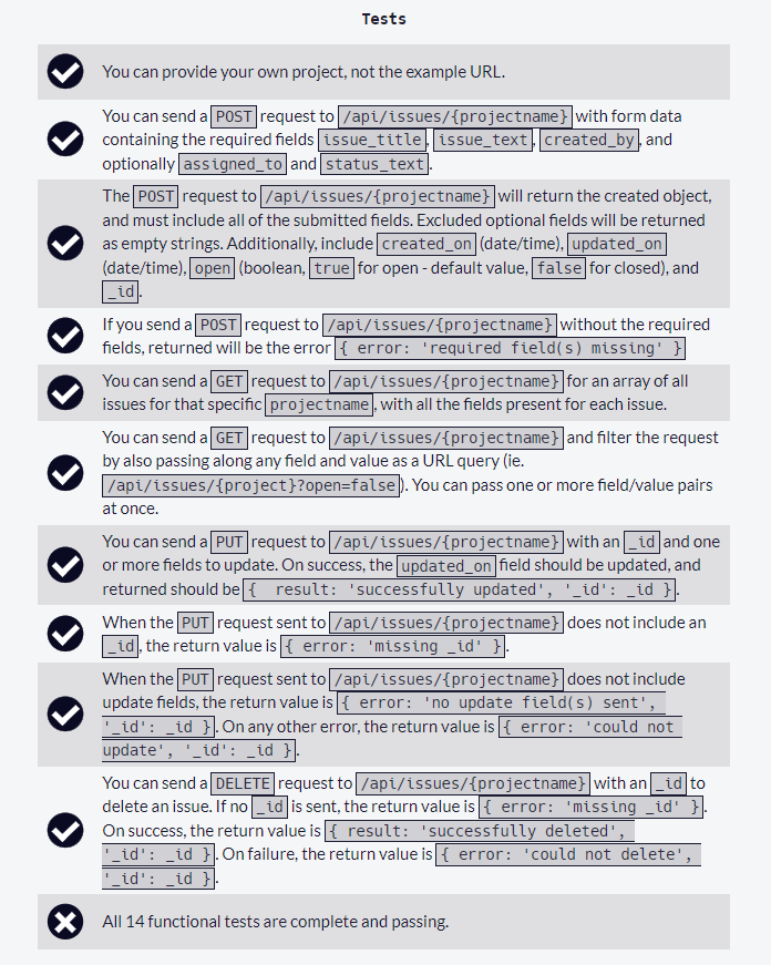 Qa issue tracker 14 functional tests javascript the freecodecamp