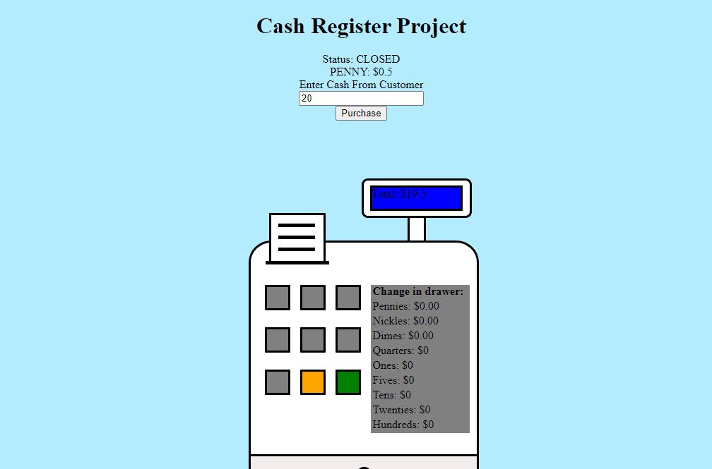 Build a Cash Register Project HELP JavaScript The freeCodeCamp Forum