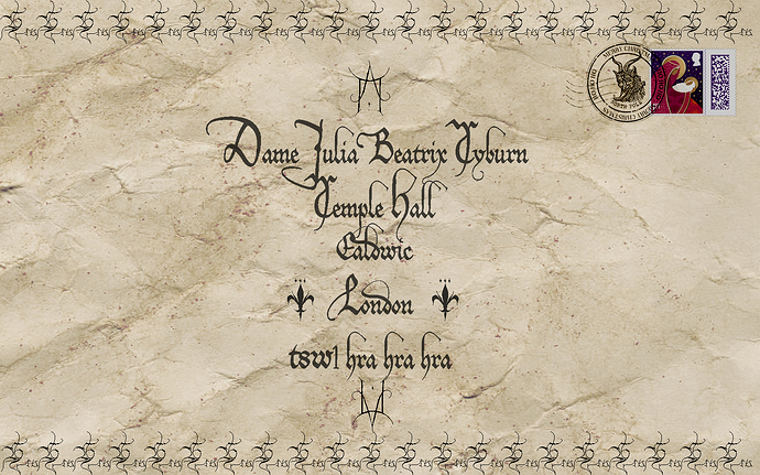 Krampuskarte addressed Envelope