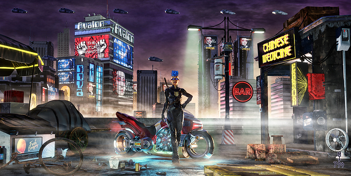 Neo City Cat-Anna Biker 01 1920