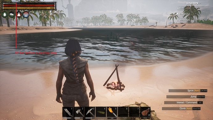 5 XP Bar before a step journey