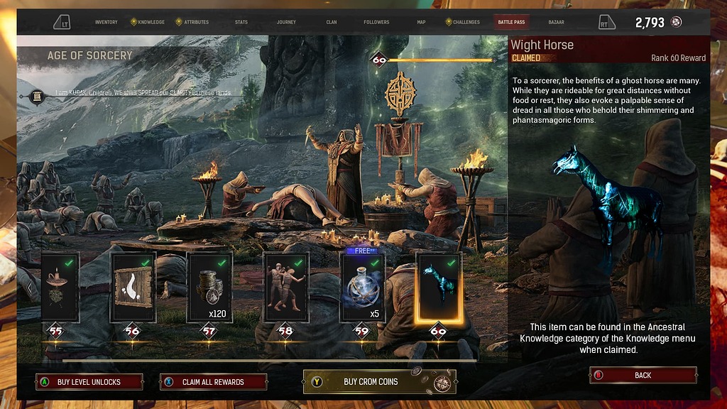 Sorcerous pet food, Wight horse bug - Xbox Bug Reports - Funcom Forums