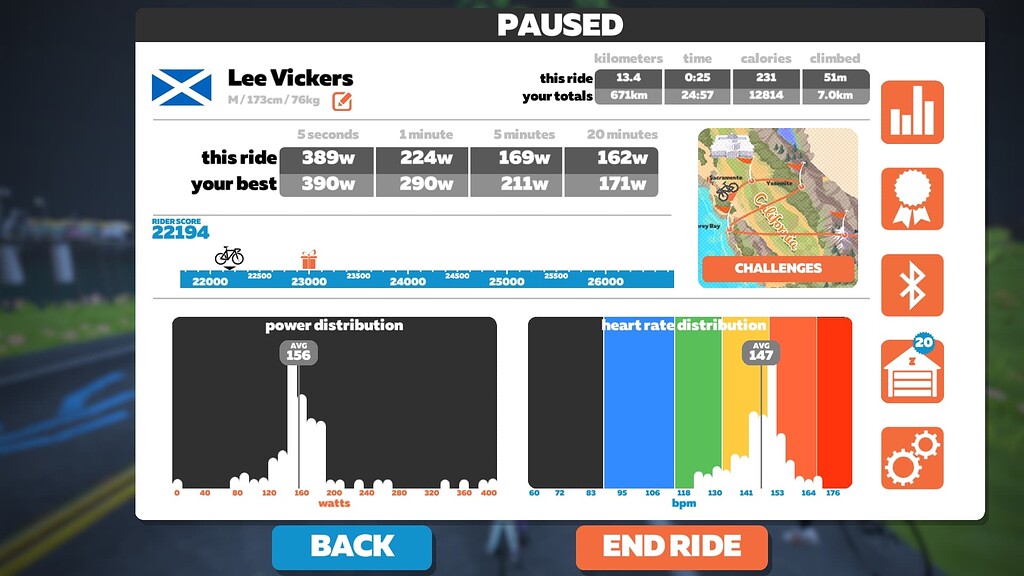 Any way to view activity comparison after saving workout? Android