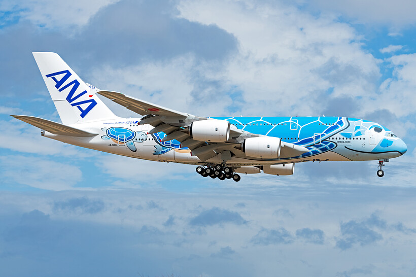 The 1st ANA Airbus A380 arrived at Japan finally! - Spotting