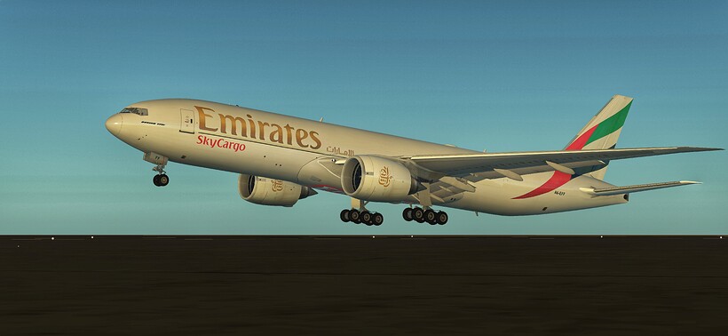 OMDW - ZSPD / B77F (Emirates SkyCargo) - Screenshots and