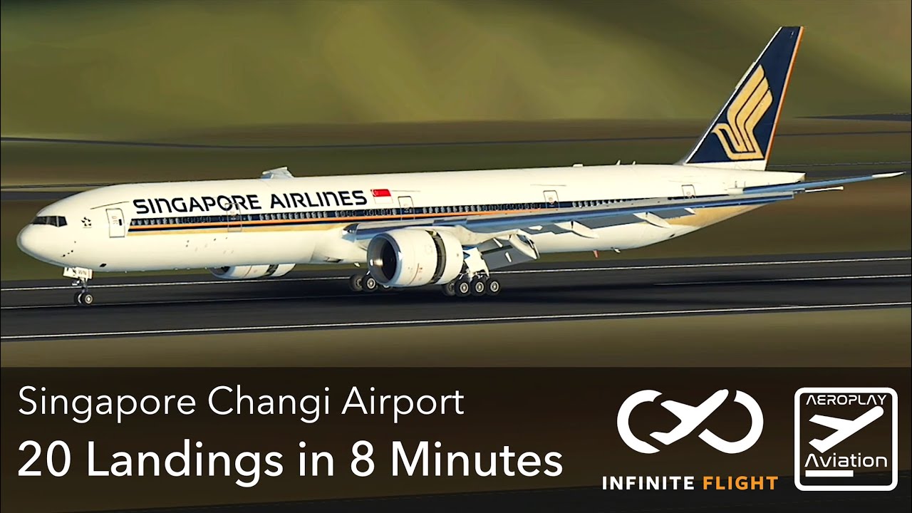 [Infinite Flight Planespotting] 20 Landings in 8 Minutes Singapore