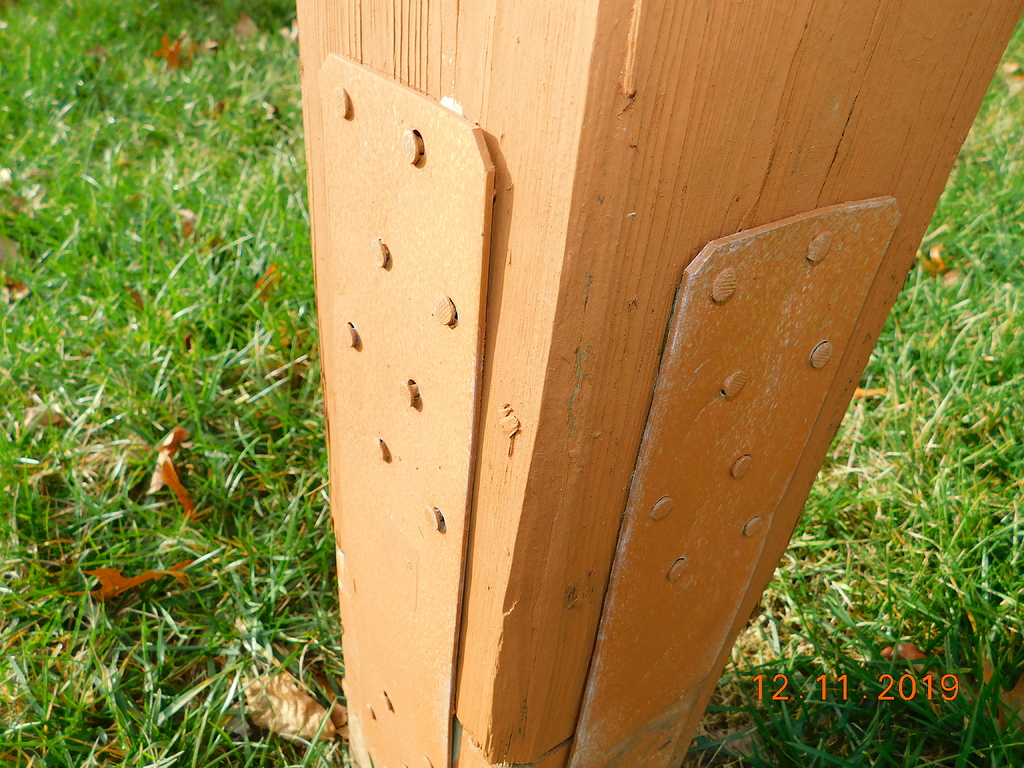 6x6 Wood Post Repair /Replacement Exterior Inspections InterNACHI®️