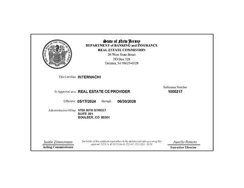 2024-2028 NJ RE CE PROVIDER Approval