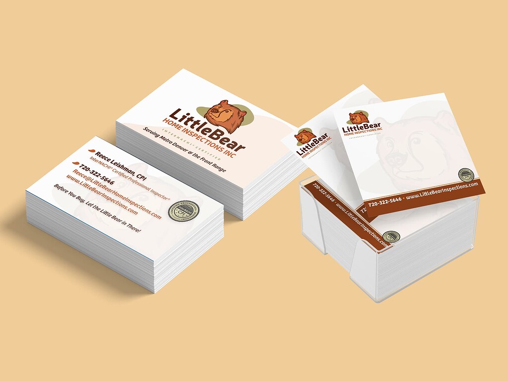 New *FREE* Sticky Note + Business Card Design for Little Bear Home
