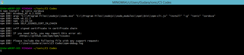 Error has been occurred while instailing - ionic-v3 - Ionic Forum