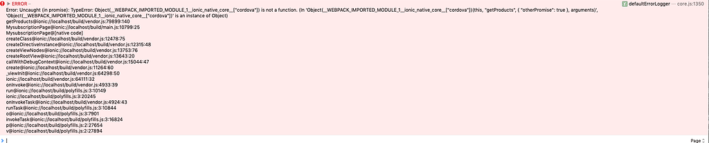 In app Purchase getting error - Ionic Framework - Ionic Forum
