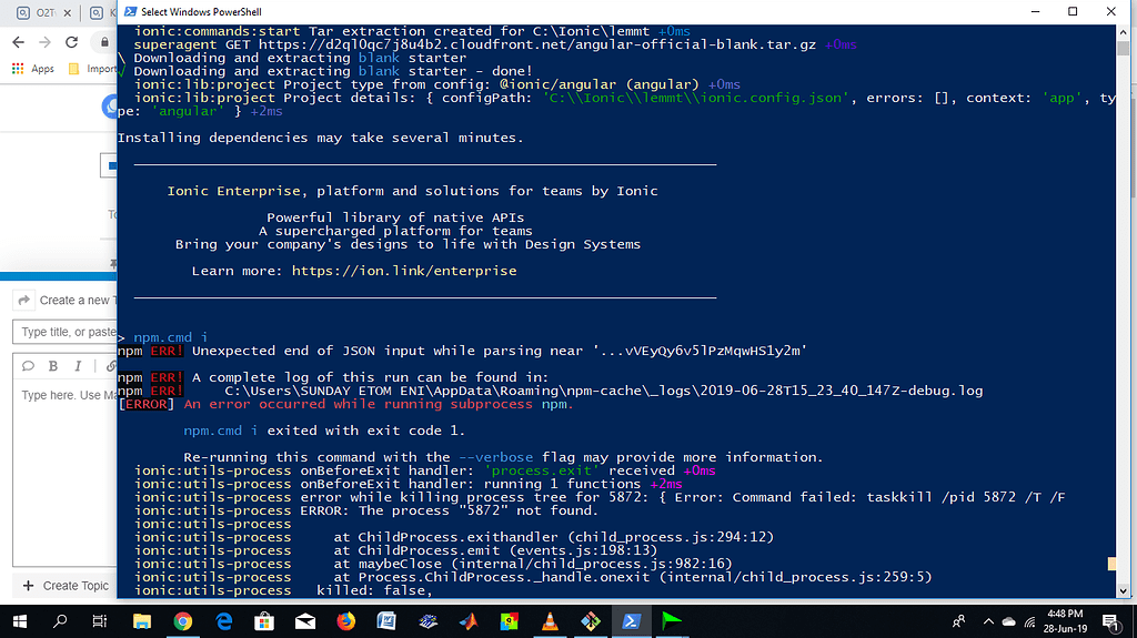 Trouble Installing And Starting Ionic - Ionic Framework - Ionic Forum
