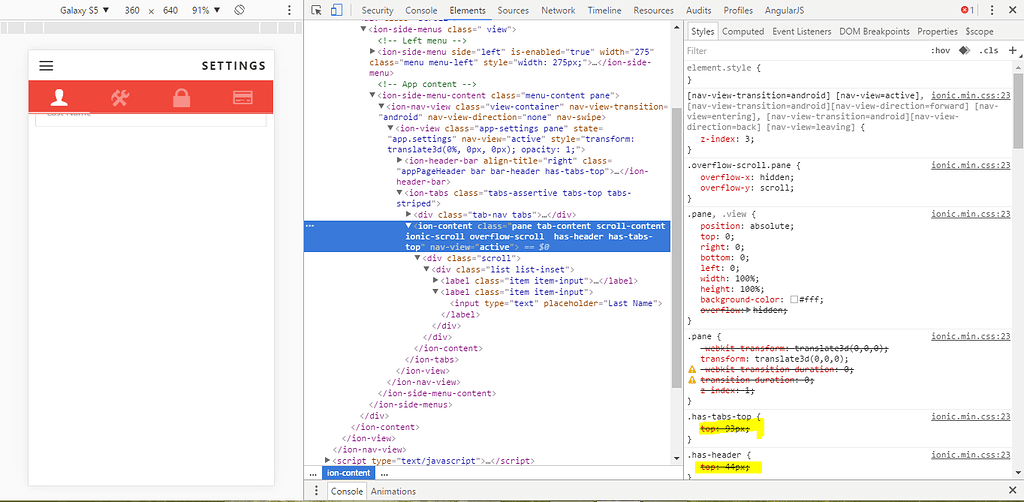 Tab content overlapping behind tab buttons - ionic-v1 - Ionic Forum