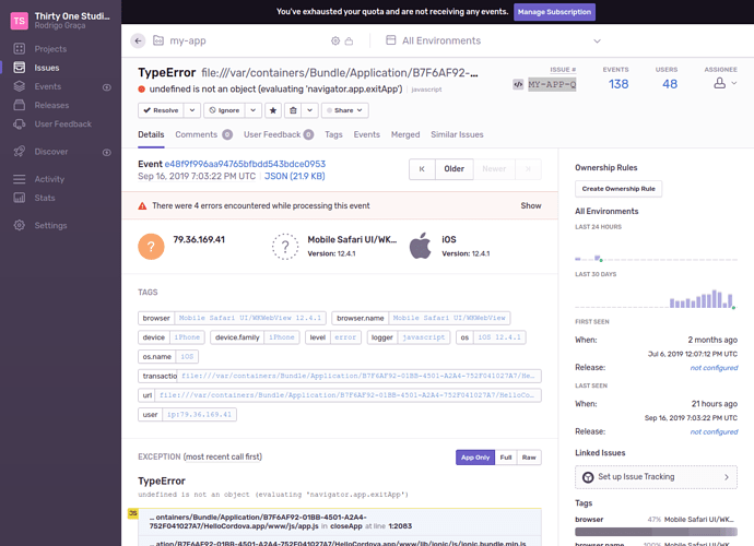 screencapture-sentry-io-organizations-thirty-one-studios-issues-1100404468-2019-09-17-17_15_24