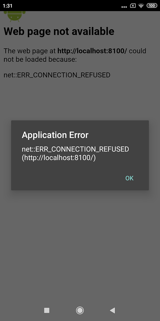 "Ionic4 connection refused " please help me how to solve - Ionic Native ...