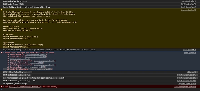 Ionic error
