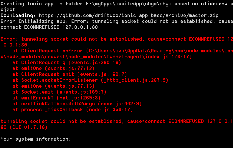Ionic start issue - ionic-v1 - Ionic Forum