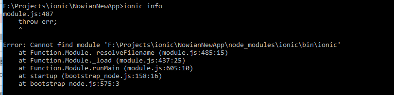 Ionic command not working - ionic-v3 - Ionic Forum