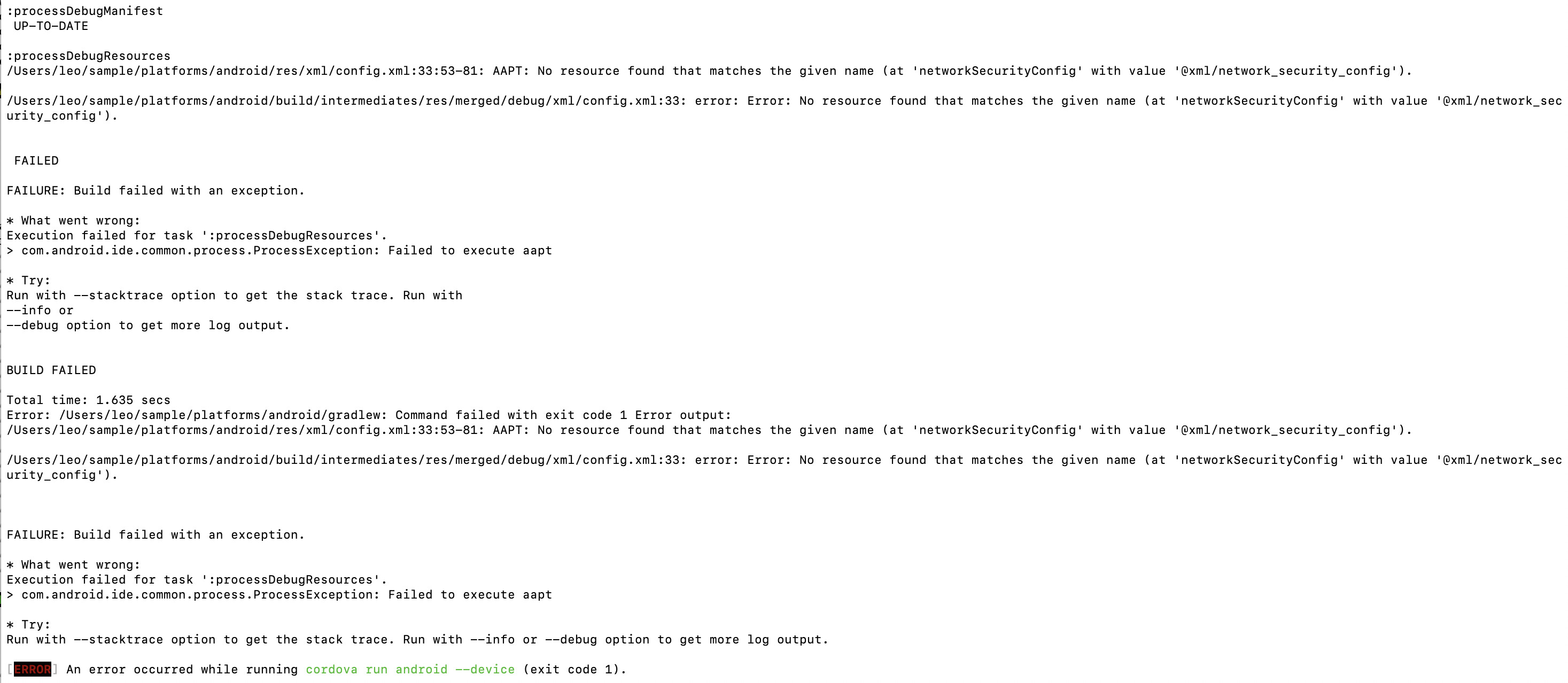 "ionic cordova run android --device" is not working on Mac - ionic-v3 ...
