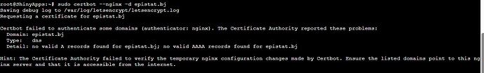 certificate request issue