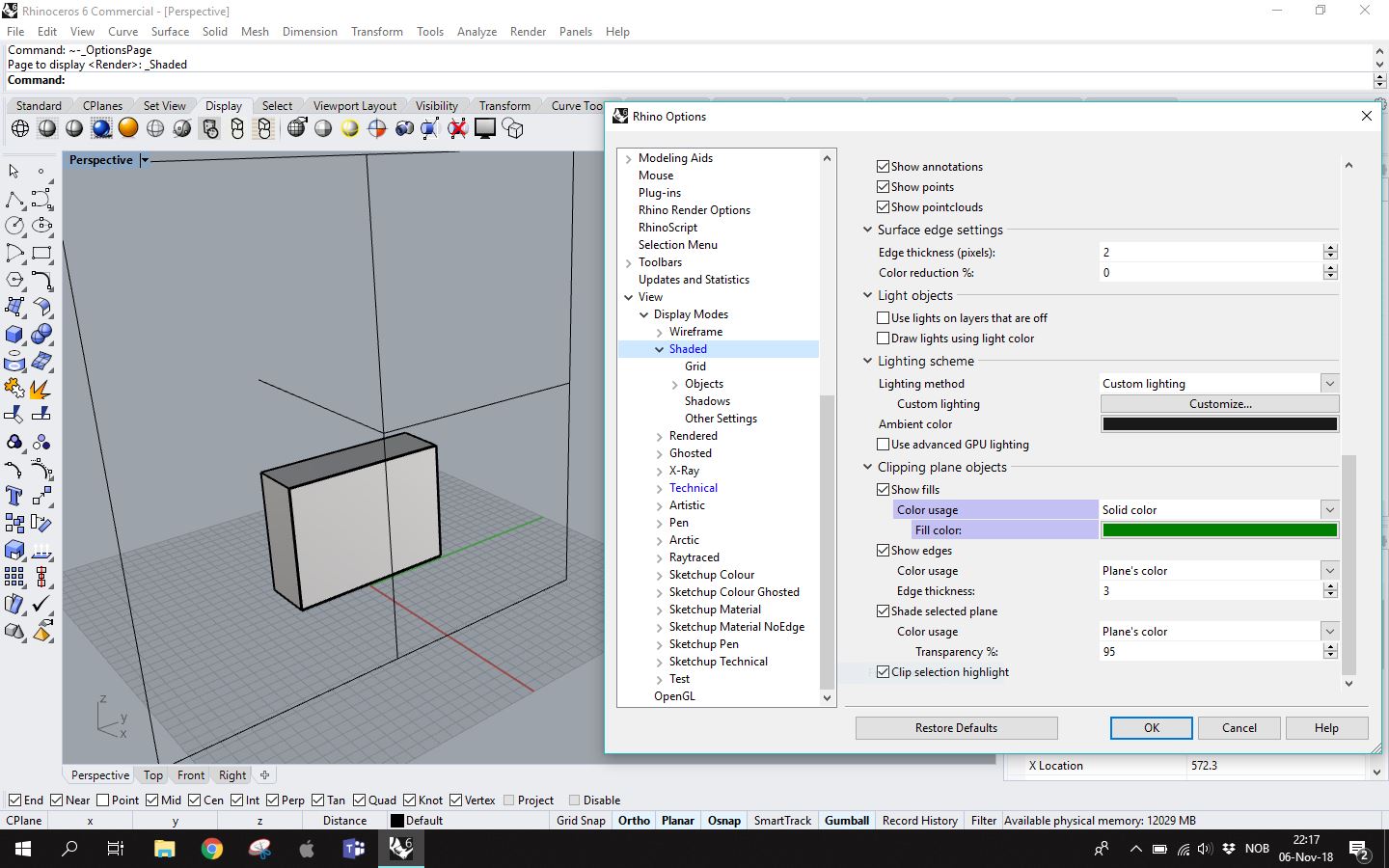 Rhino 6:Clipping plane fills print with wrong color. any workaround ...