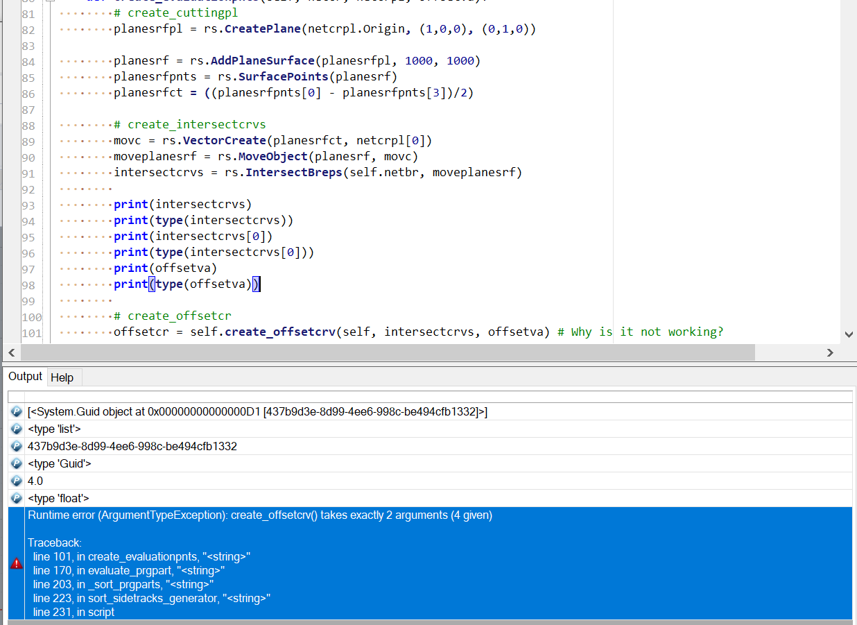 Python it is read as a string while it is a float or a list ...