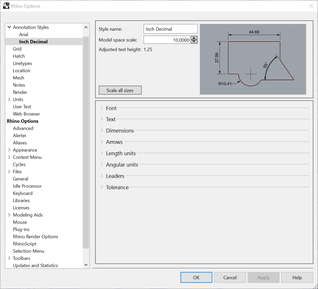Dimension Properties Rhino 6 missing? Rhino for Windows McNeel Forum