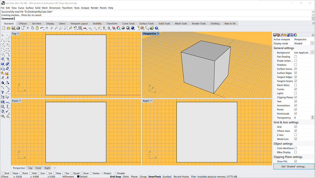 Setting default drawing background colour Rhino for Windows McNeel