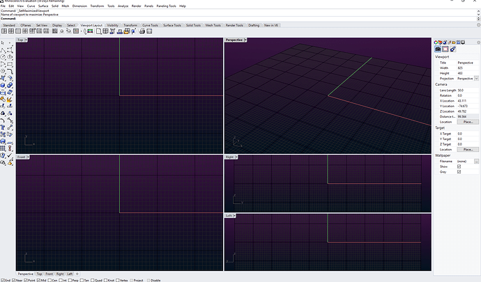 Can't create objects in certain viewports - Rhino for