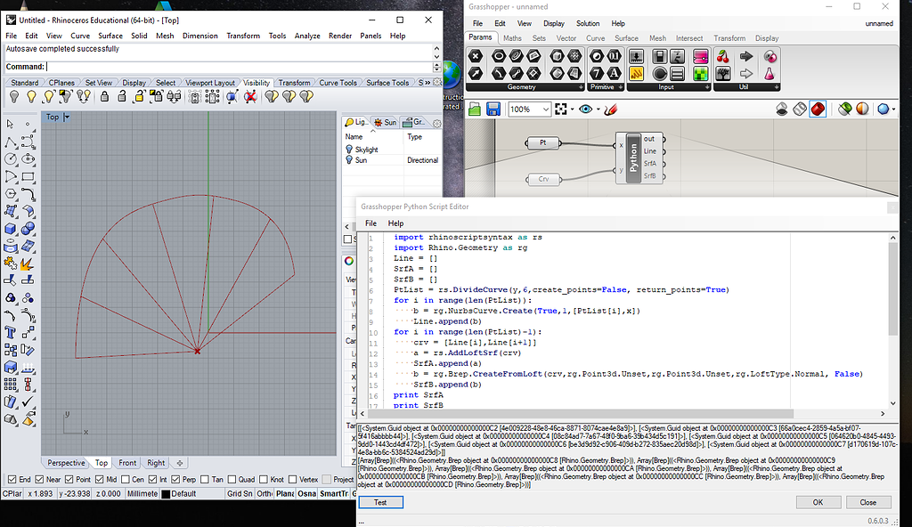 Grasshopper python - Loft surface not showing up - Grasshopper - McNeel ...