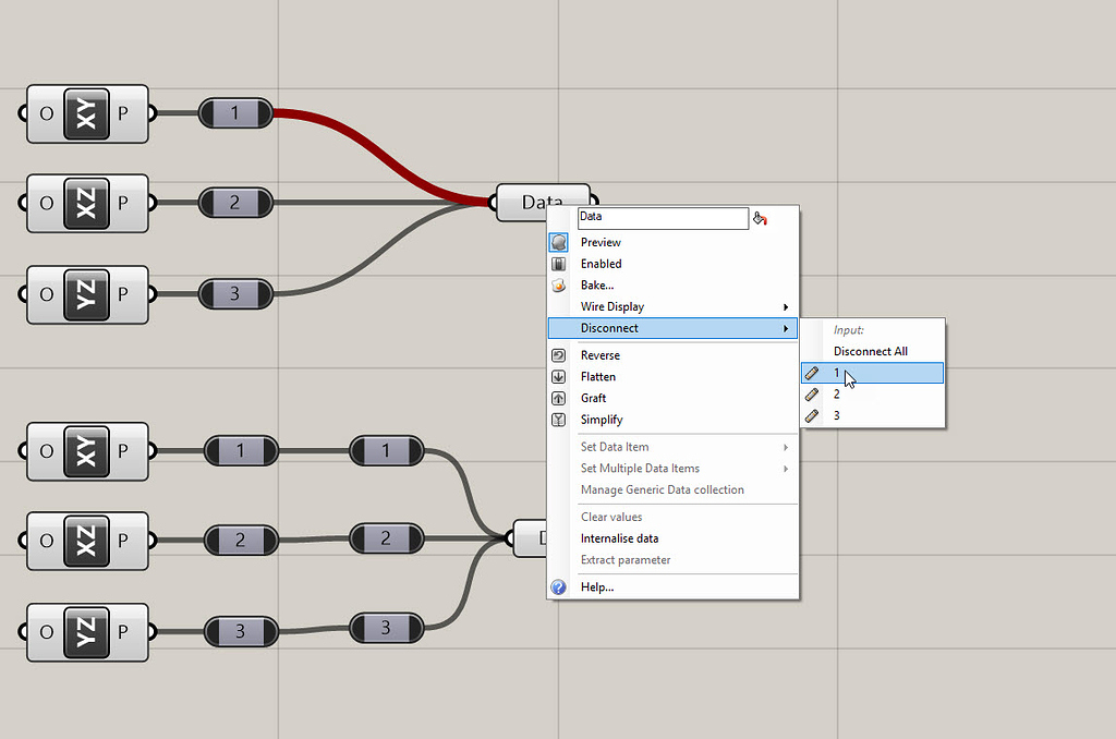 Relay with inherited name does not pass name to disconnect wire