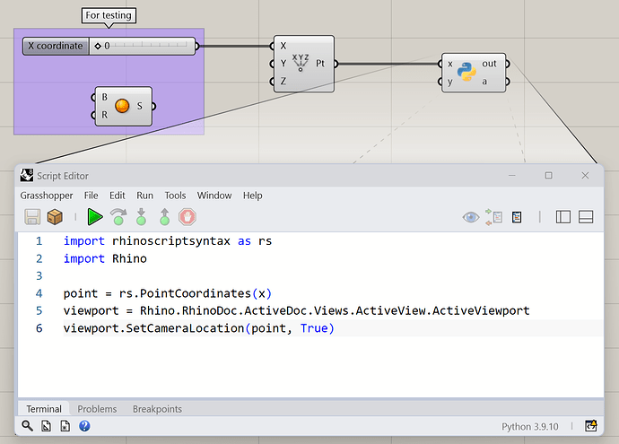 Screenshot of the Grasshopper definition, now working