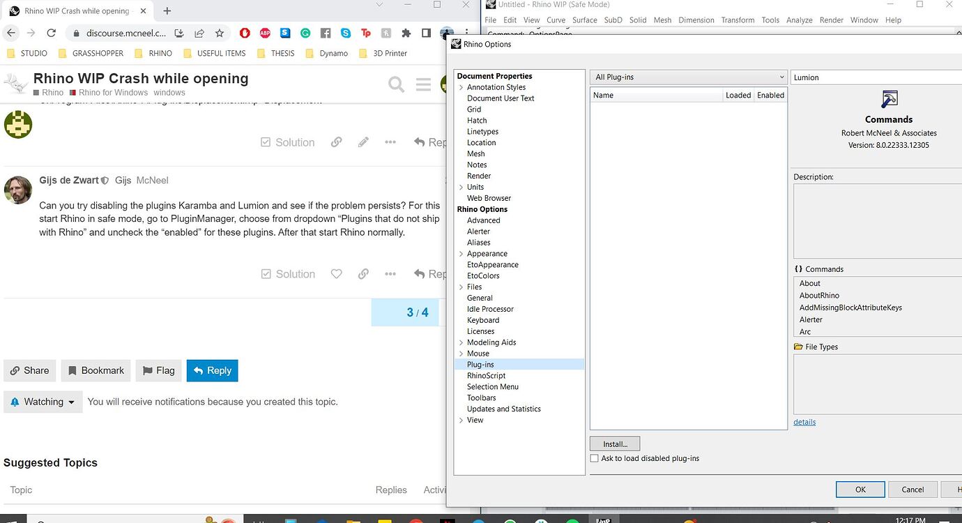 Rhino WIP Crash while opening - Rhino for Windows - McNeel Forum