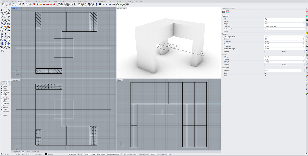 Make2d, Reflected View and Clipping Plane - Rhino - McNeel Forum