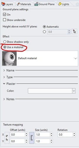 Groundplane settings