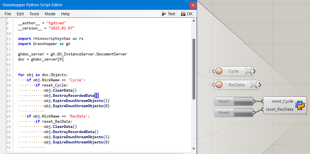Data Recorder Reseting Python Code Developer McNeel Forum