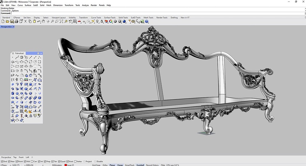 Classic furniture 3d modeling with Rhino 5 - Gallery - McNeel Forum