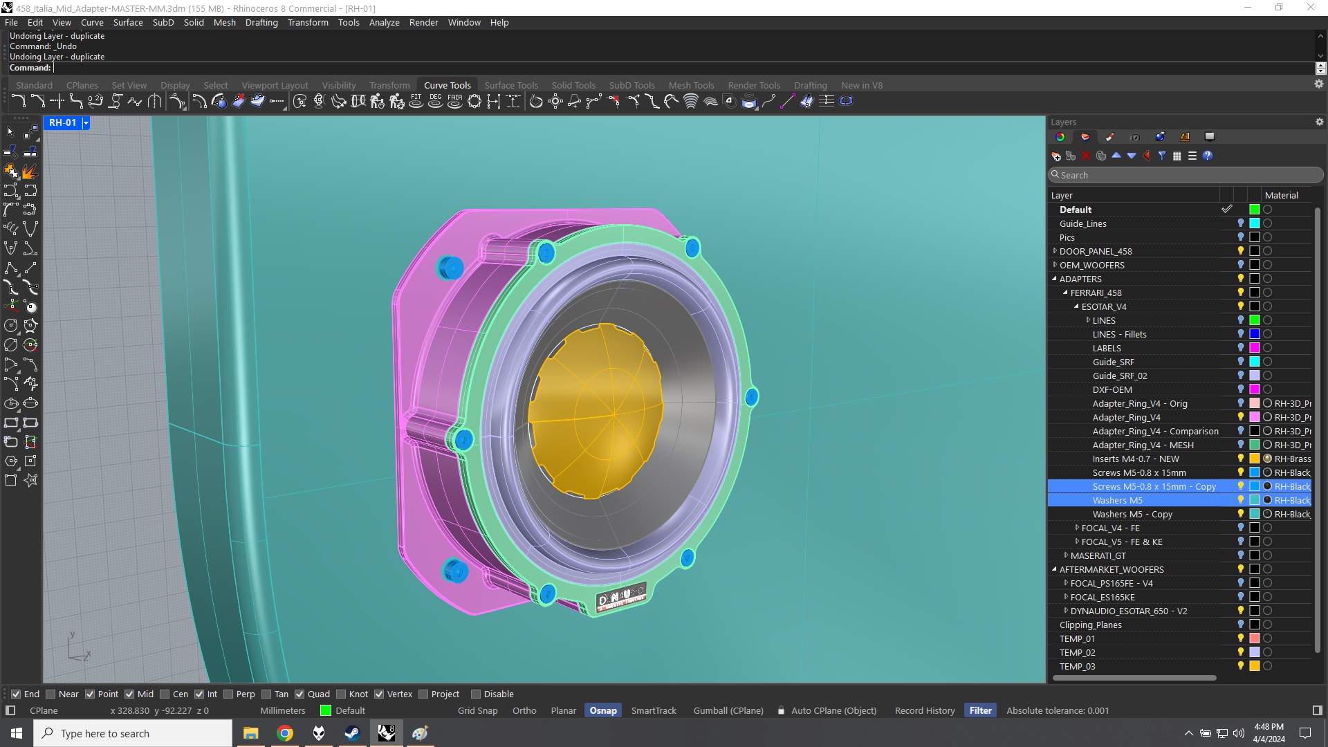 Rhino 8 duplicate layers selection staggers rhino mcneel forum