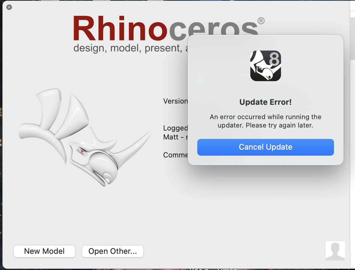 Update does not work - Rhino - McNeel Forum