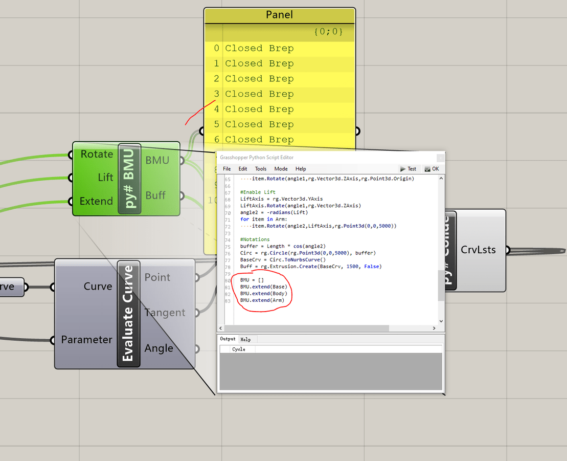 Brep/Brep List Output Issue With Python: Empty Text Parameter - Grasshopper  Developer - Mcneel Forum