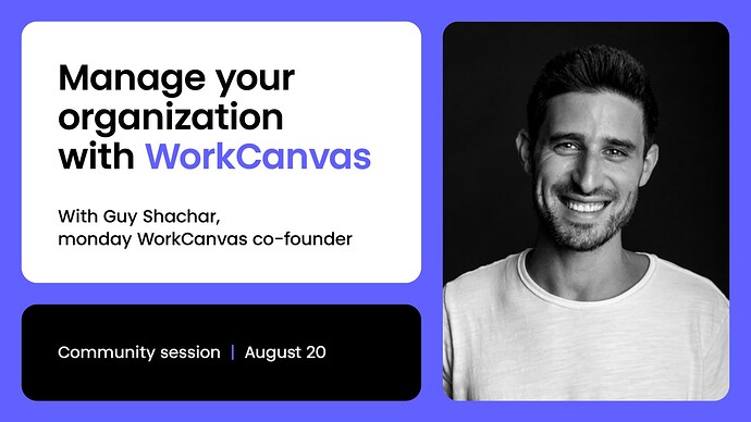 Work canvas - Community event speaker highlights