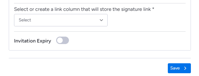 invitation expiry for signature