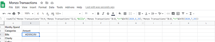 monzo error