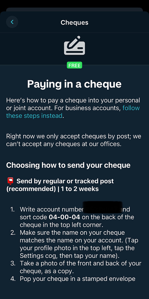 Cheque paying text screen does not scroll Bug Reports Monzo Community
