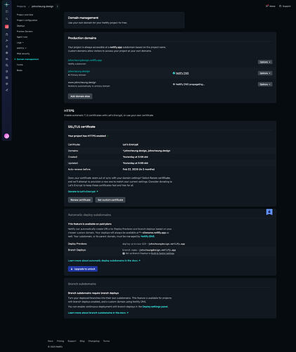 domain settings