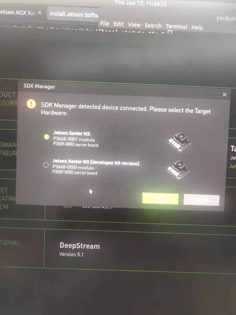 What is the difference between different target hardware for Jetpack