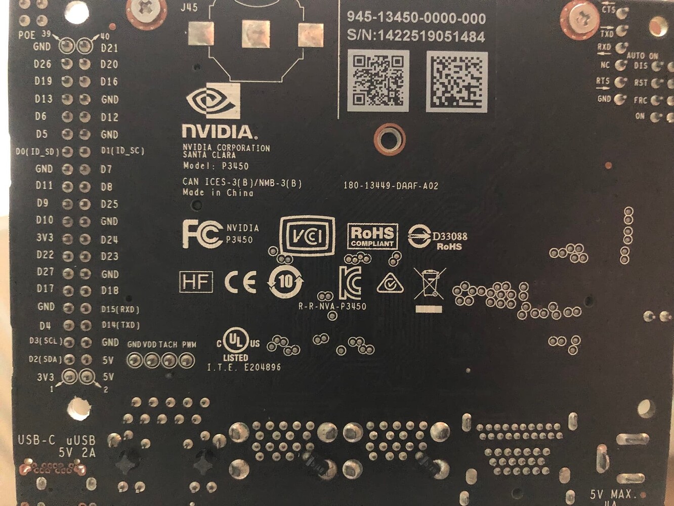 Earlier versions of Jetson Nano Developer Kits (A02) Jetson Nano