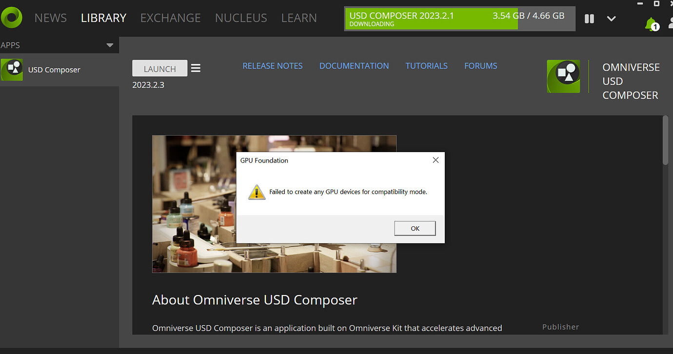 Failed to create GPU for compatibility mode - Core Platform - NVIDIA ...